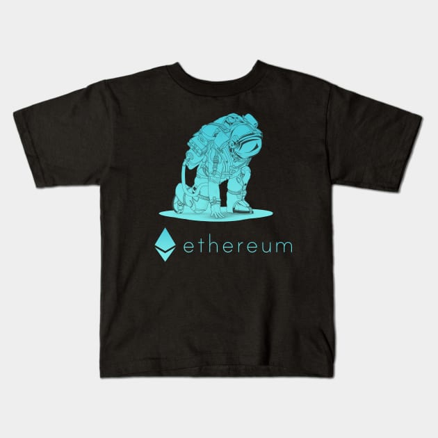 Ethereum Eth coin Crypto coin Cryptocurrency Kids T-Shirt by JayD World